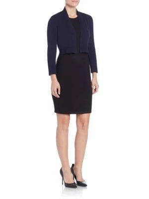 商品Calvin Klein|Long Sleeve Cropped Cardigan,价格¥188,第3张图片详细描述