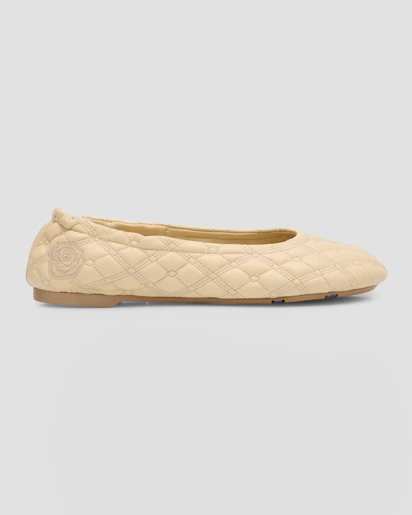 商品Burberry|Sadler Quilted Lambskin Ballerina Flats,价格¥6168,第1张图片