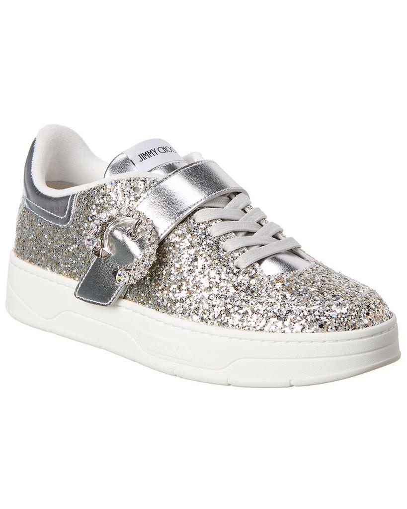 Jimmy Choo Osaka Glitter & Leather Sneaker商品第1张图片规格展示