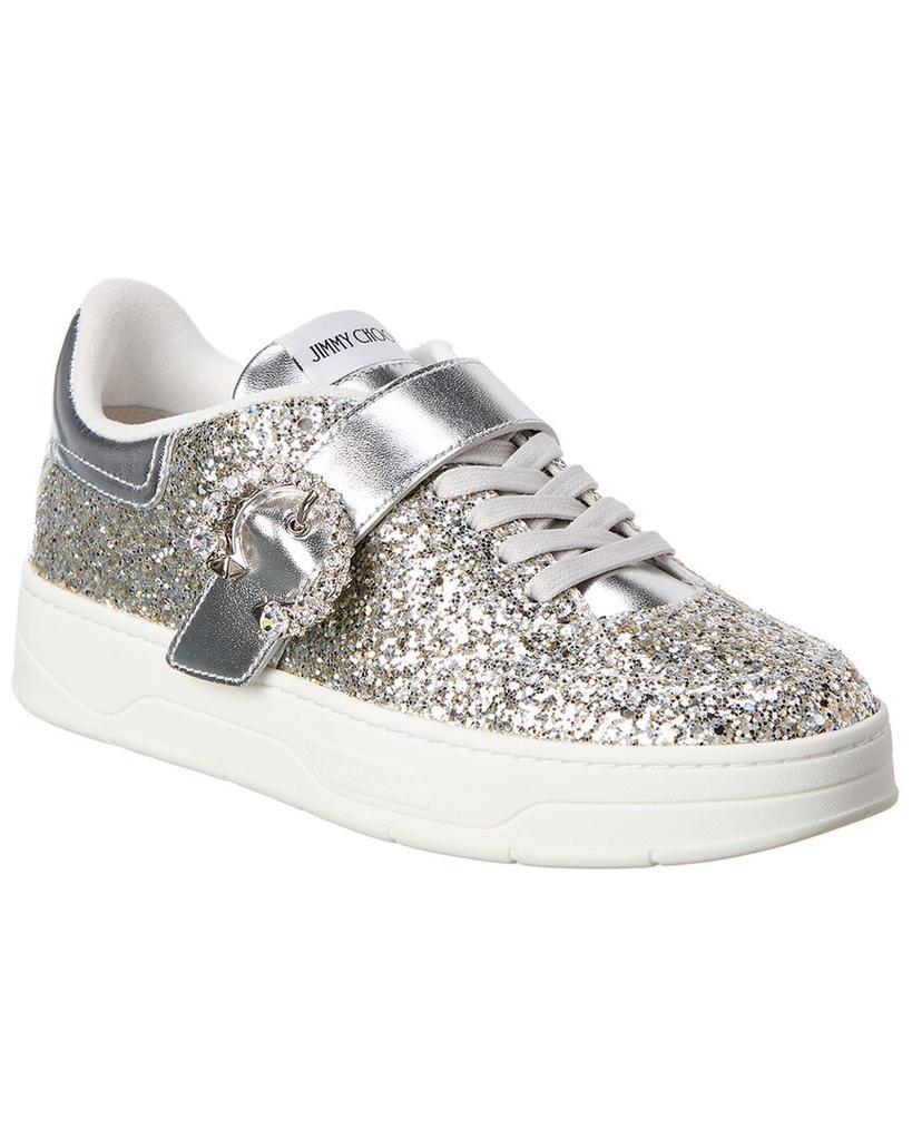 商品Jimmy Choo|Jimmy Choo Osaka Glitter & Leather Sneaker,价格¥4426,第1张图片