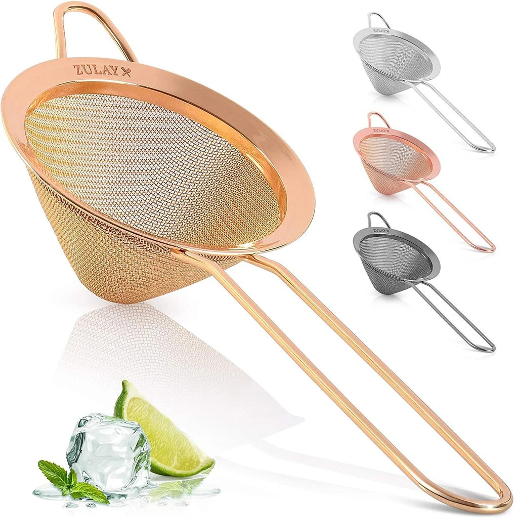 商品Zulay Kitchen|Stainless Steel Cone Shaped Cocktail Strainer For Cocktails, Tea Herbs, Coffee & Drinks,价格¥122,第1张图片详细描述