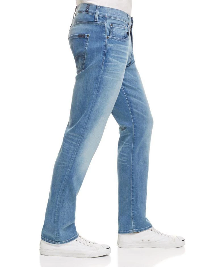 商品7 For All Mankind|Luxe Performance The Straight Slim Straight Fit Jeans in Influx,价格¥435,第3张图片详细描述