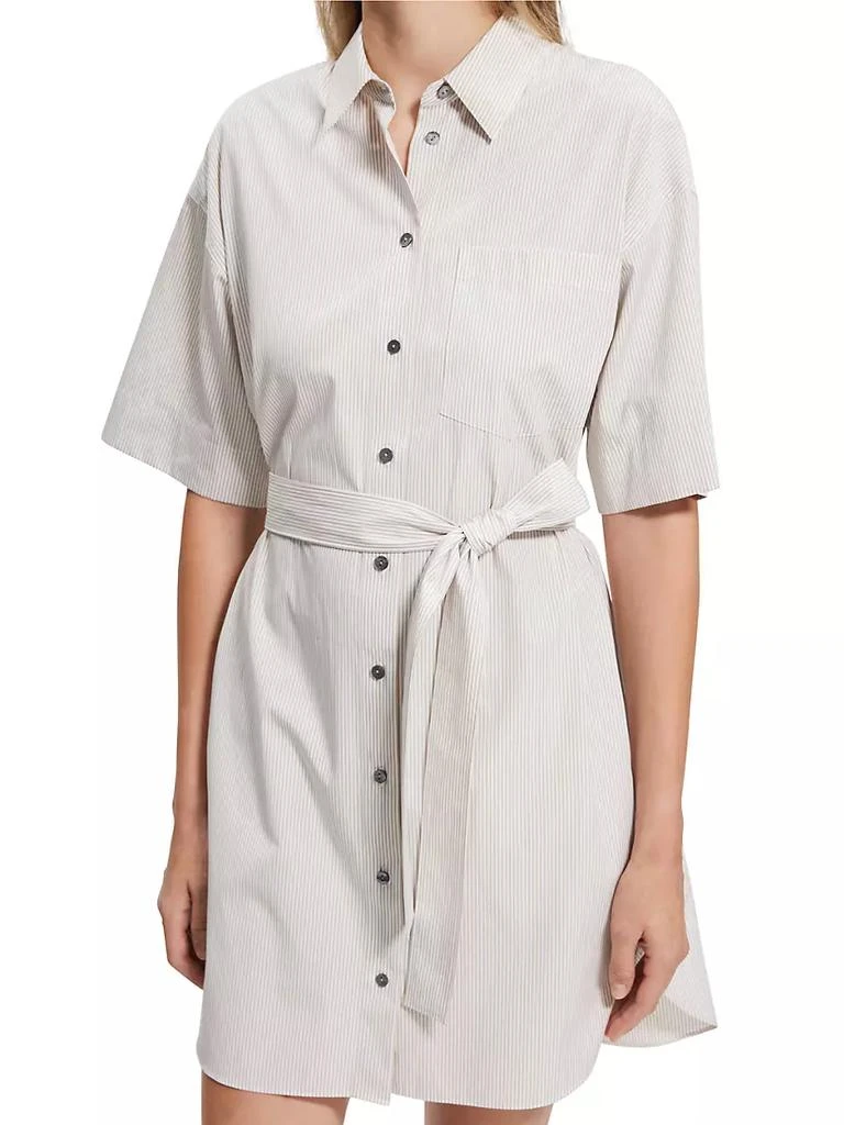Short-Sleeve Striped Shirtdress 商品