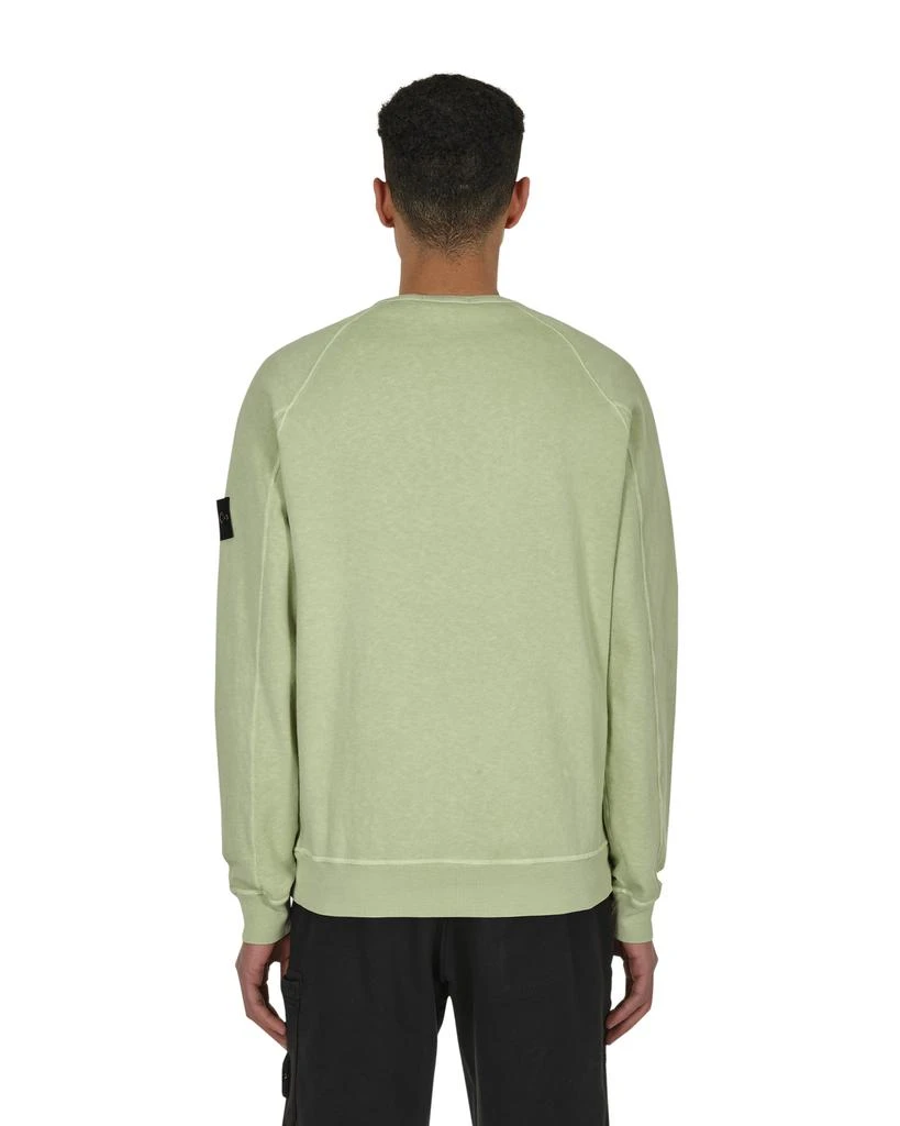 商品Stone Island|Garment Dyed 'OLD' Effect Crewneck Sweatshirt Green,价格¥1202,第3张图片详细描述
