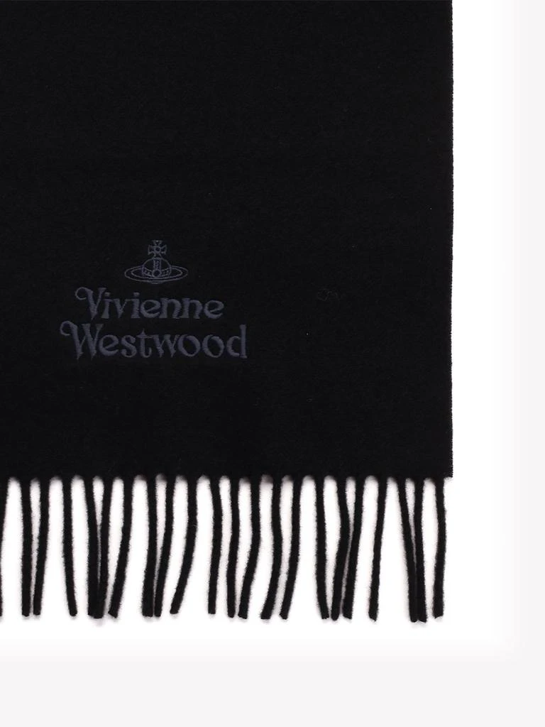 商品Vivienne Westwood|Vivienne Westwood Logo Embroidered Fringed Scarf,价格¥968,第2张图片详细描述