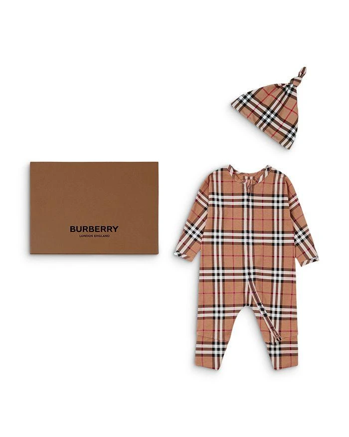 商品Burberry|Unisex Check Stretch Cotton Two-Piece Gift Set - Baby,价格¥1430,第1张图片详细描述