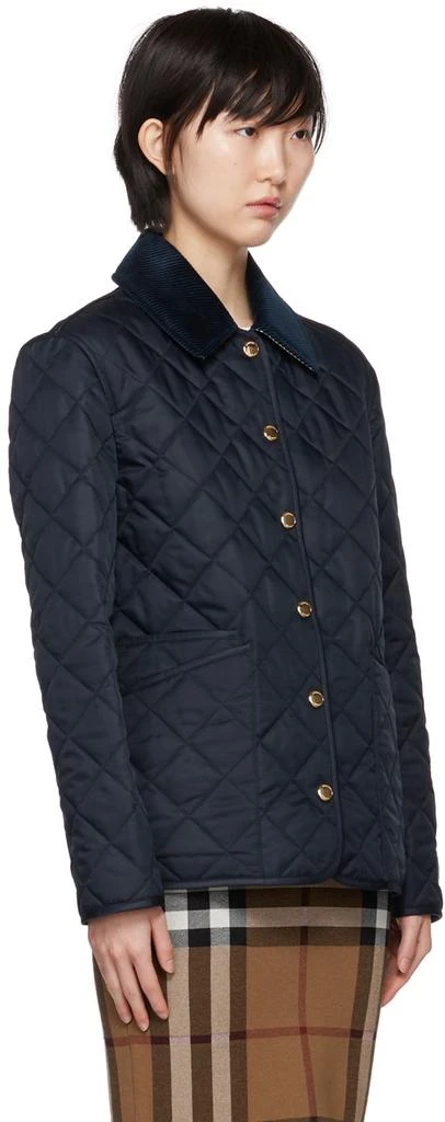 商品Burberry|Navy Diamond Quilted Jacket,价格¥5546,第2张图片详细描述