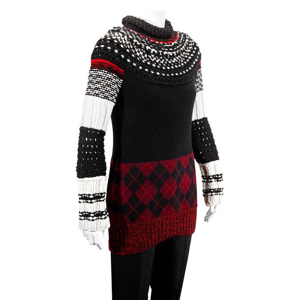 Burberry Ladies Hand-knitted Yoke Cashmere Wool Sweater, Size Small商品第2张图片规格展示
