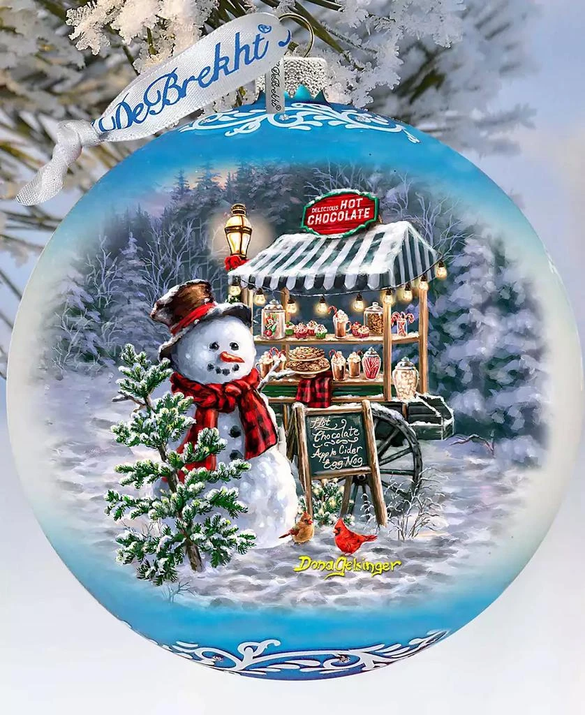 商品Designocracy|Hot Cocoa Magic - Frosty Fun Lg Holiday Glass Collectible Ornament D. Gelsinger,价格¥659,第1张图片