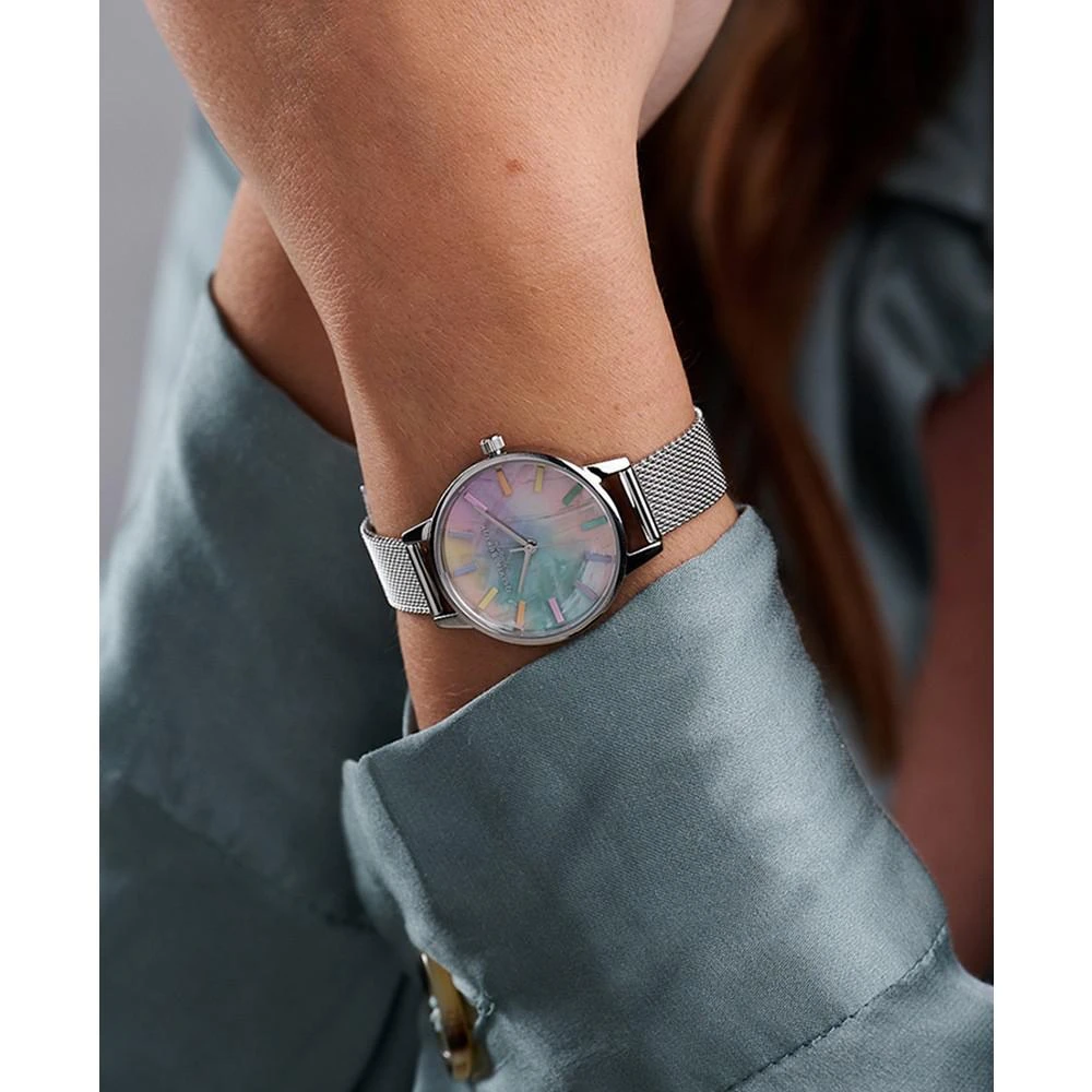 商品Olivia Burton|Women's Rainbow Stainless Steel Mesh Bracelet Watch 30mm,价格¥898,第2张图片详细描述