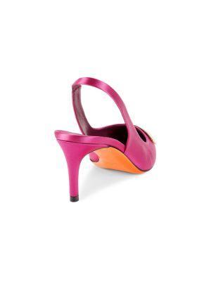 商品Santoni|Slingback Kitten Heel Pumps,价格¥3972,第3张图片详细描述
