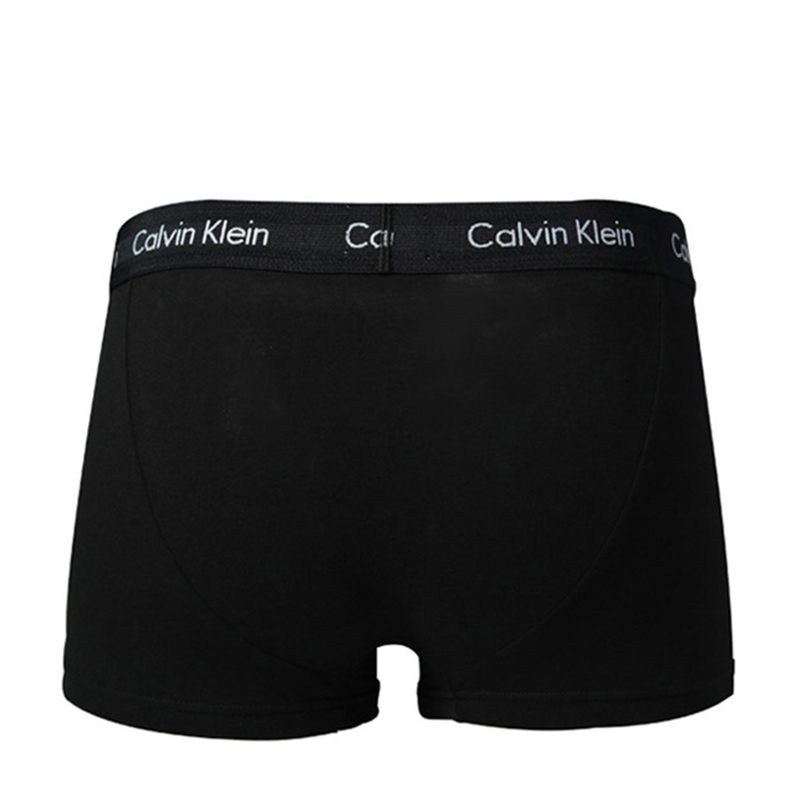 Calvin Klein 卡尔文 克莱恩 黑色棉弹性纤维男士平角内裤一条装 NU2664-001商品第3张图片规格展示