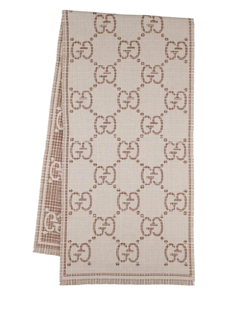 商品Gucci|Gg Wool Jacquard Scarf,价格¥4253,第1张图片