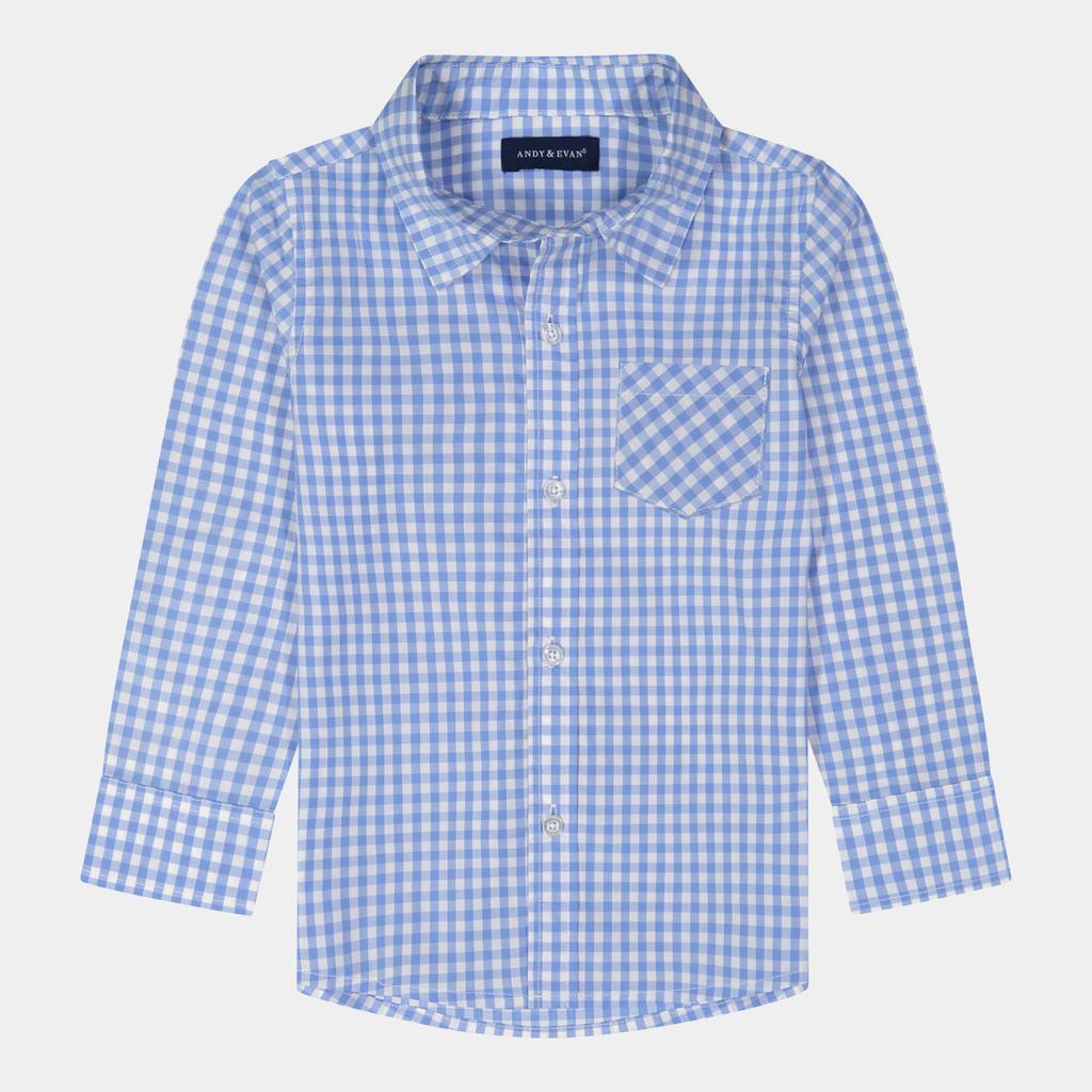 商品Andy & Evan|Boys Gingham Button Down Shirt,价格¥108,第3张图片详细描述