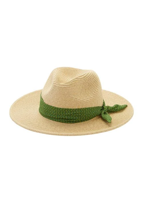 商品Nine West|West Panama Hat With Tie Trim,价格¥364,第1张图片