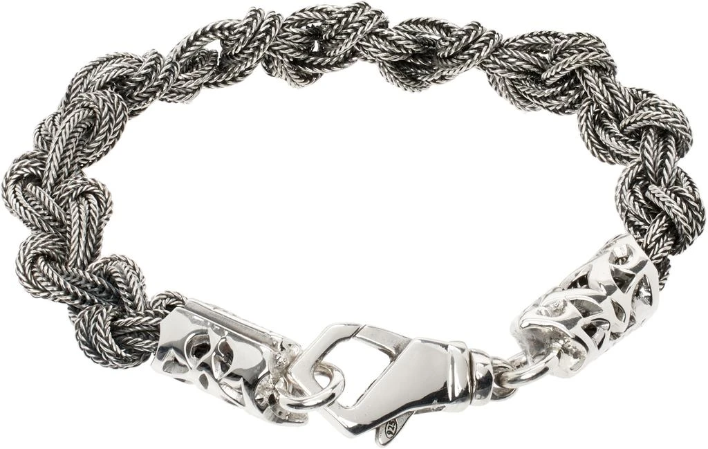 商品Emanuele Bicocchi|Silver Braided Knot Bracelet,价格¥1574,第2张图片详细描述
