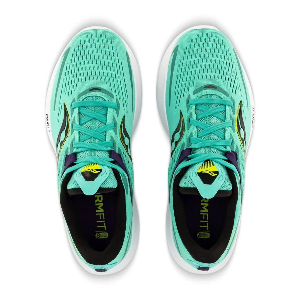 商品Saucony|Women's Ride 15 Running Shoes In Cool Mint/acid,价格¥885,第4张图片详细描述