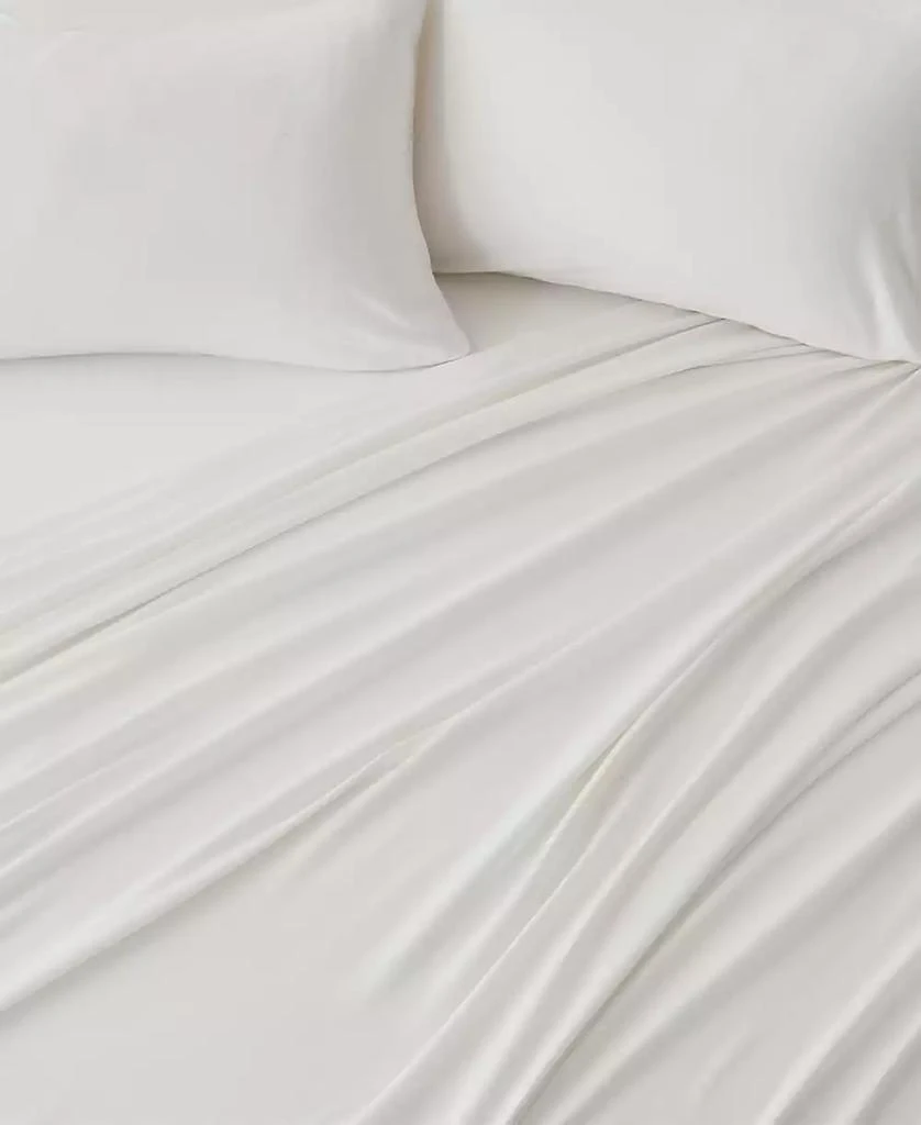 商品Premium Comforts|Heathered Melange T-shirt Jersey Knit Cotton Blend 4 Piece Sheet Set, Queen,价格¥861,第2张图片详细描述