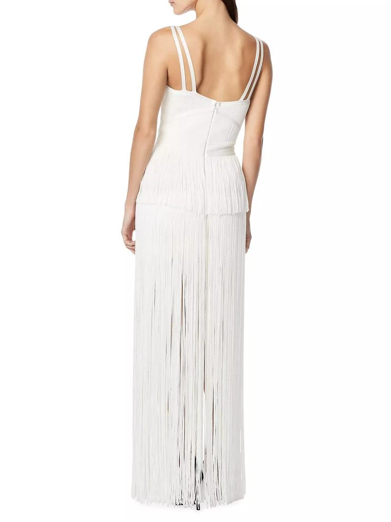 商品Herve Leger|Strappy Ottoman Fringe Gown,价格¥13352,第4张图片详细描述