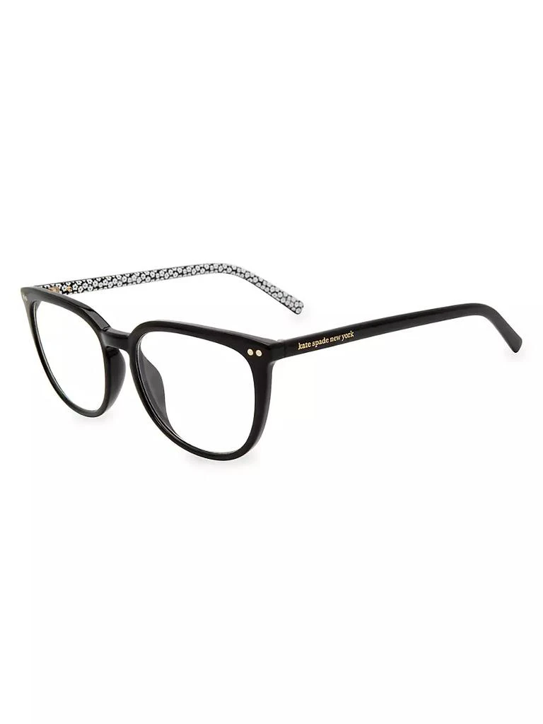 商品Kate Spade|Albi Blue Block 52MM Square Eyeglasses,价格¥502,第2张图片详细描述