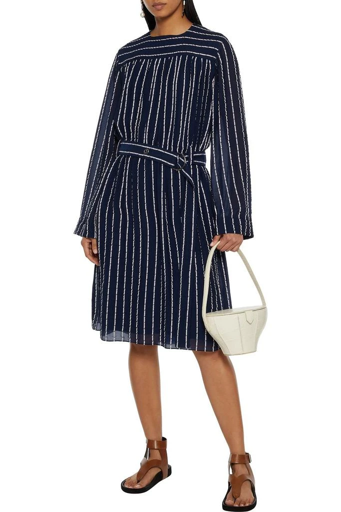 商品Chloé|Belted gathered silk-blend jacquard dress,价格¥3859,第4张图片详细描述