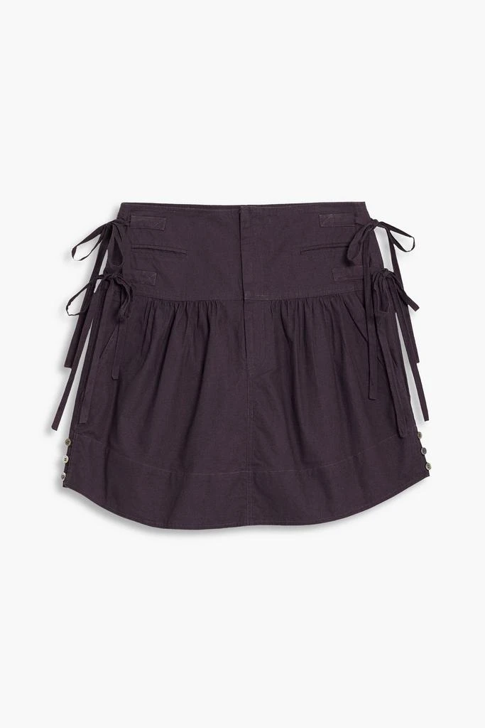 商品Isabel Marant Étoile|Omalia bow-detailed cotton-canvas mini skirt,价格¥790,第1张图片