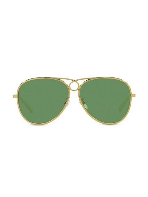 商品Tory Burch|Gloria 59MM Aviator Sunglasses,价格¥1300,第1张图片