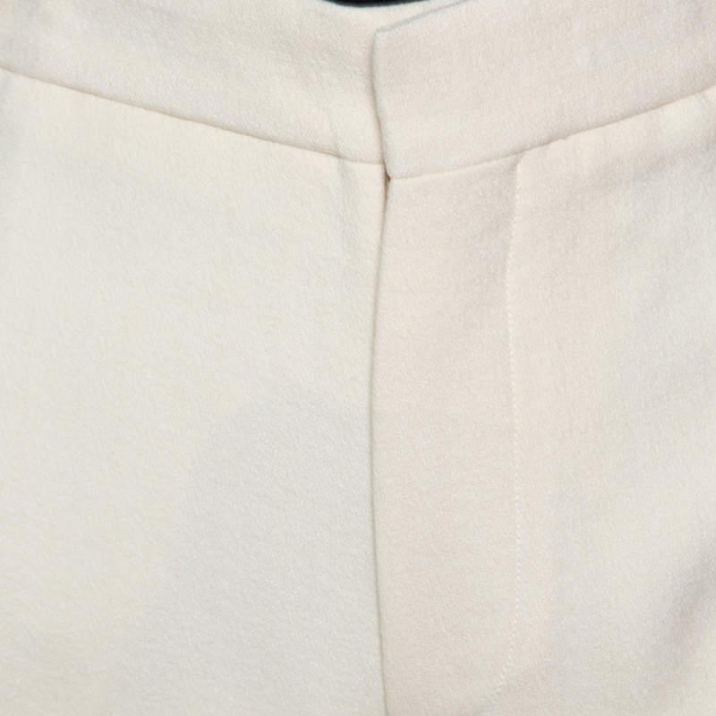 商品[二手商品] ROCHAS|Rochas Cream  Floral Embroidered Mesh Detail Tailored Trousers XL,价格¥813,第6张图片详细描述