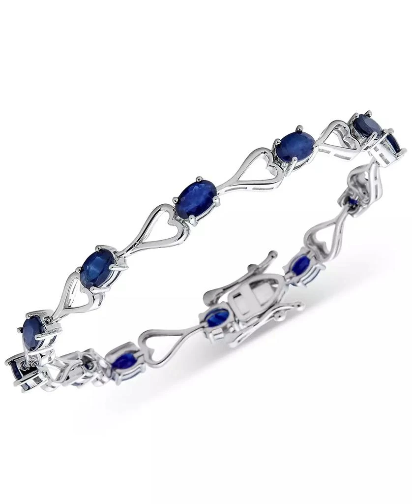 商品Macy's|Ruby Heart Link Bracelet (6 ct. t.w.) in Sterling Silver (Also in Emerald, Tanzanite & Sapphire),价格¥4308,第1张图片详细描述