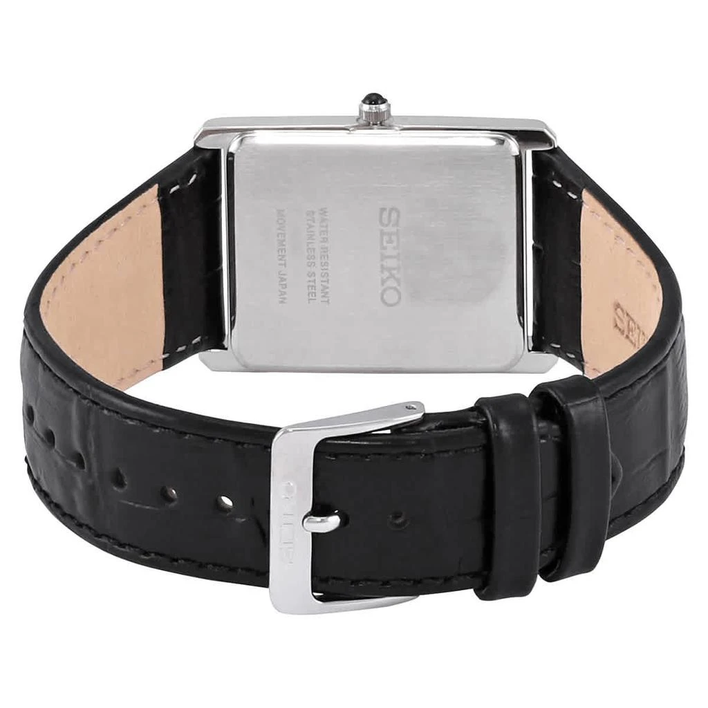 商品Seiko|Essentials Quartz White Dial Black Leather Men's Watch SWR049,价格¥967,第3张图片详细描述