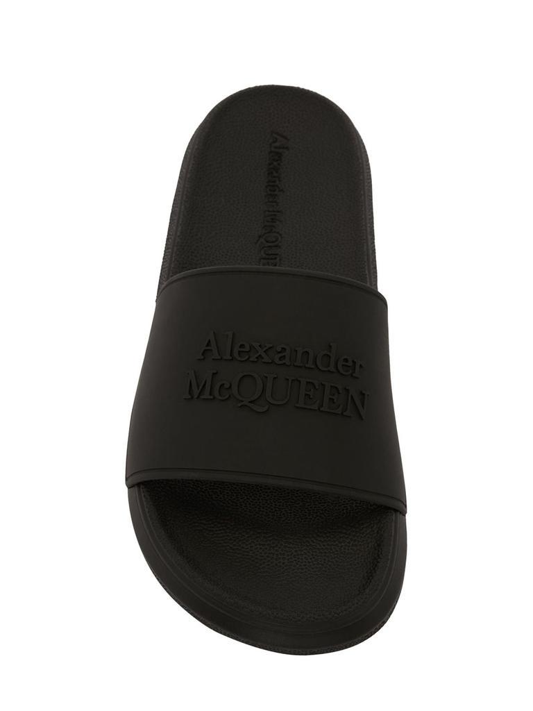 商品Alexander McQueen|10mm Logo Slide Sandals,价格¥2134,第7张图片详细描述