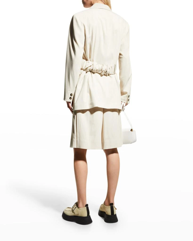 商品Ganni|Melange Suiting Pleated Shorts,价格¥961,第4张图片详细描述