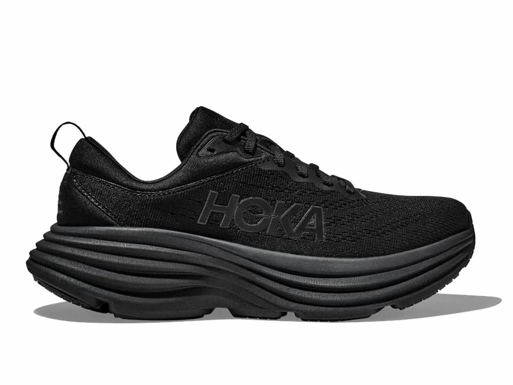 商品Hoka One One|Men's Bondi 8 Running Shoes In Black/black,价格¥907,第1张图片