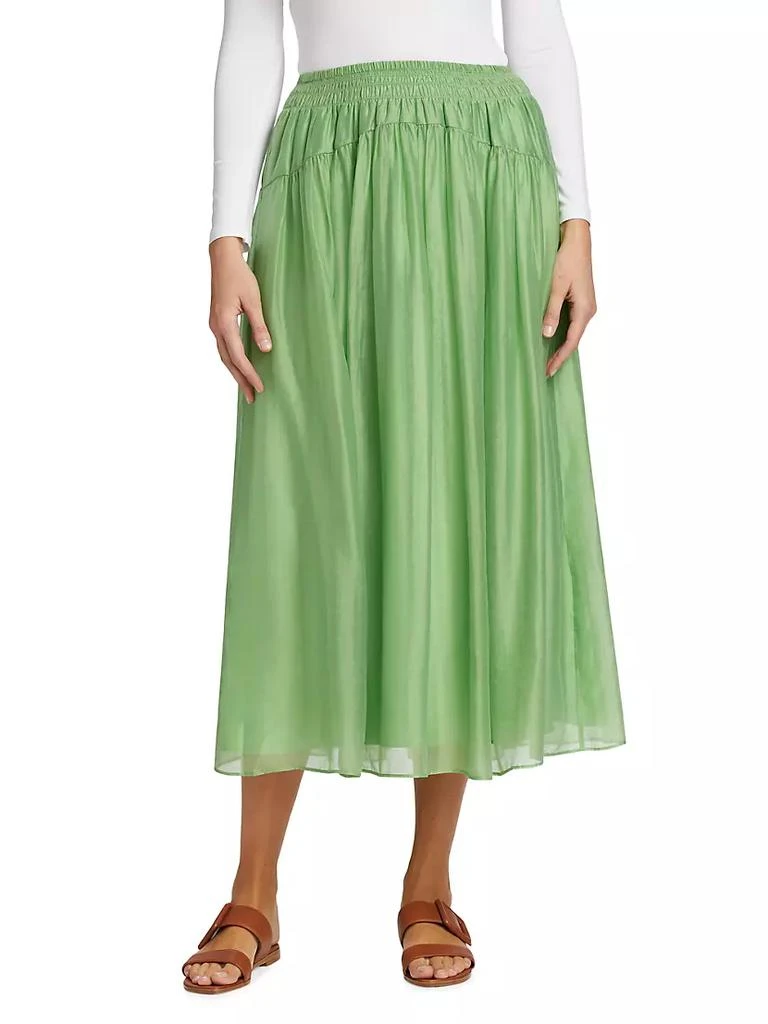 商品Vince|Smocked Organza Midi-Skirt,价格¥804,第3张图片详细描述