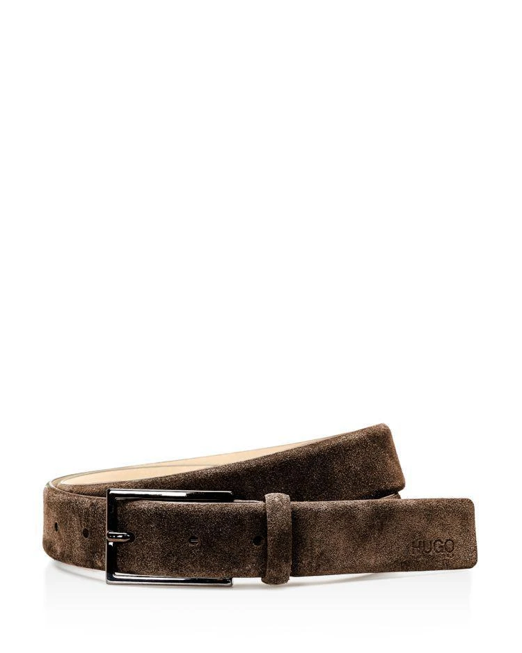 商品Hugo Boss|Gavrillo Suede Belt with Gunmetal Buckle,价格¥561,第1张图片