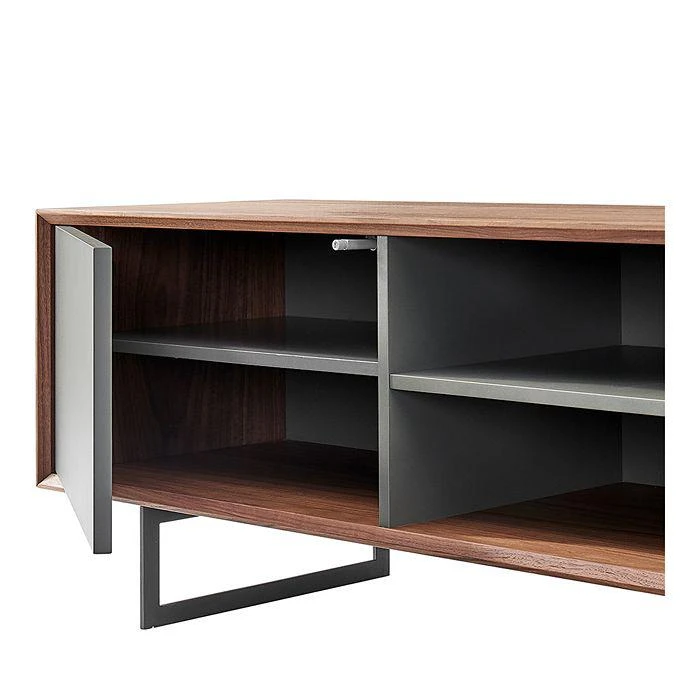 商品Euro Style|Anderson 48" Media Stand in Walnut and Dark Gray with Black Steel Base,价格¥8183,第3张图片详细描述