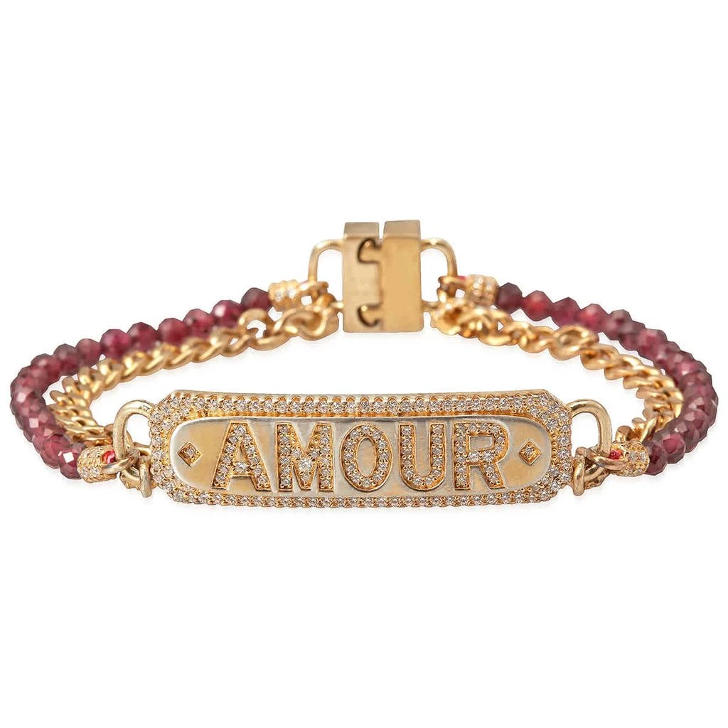 商品apm Monaco|Amour Chain And Bead Crystal Bracelet,价格¥1191,第1张图片