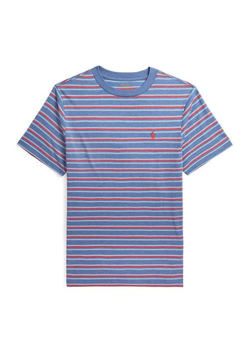 商品Ralph Lauren|Lauren Childrenswear Boys 8 20 Striped Cotton Jersey T Shirt,价格¥300,第1张图片