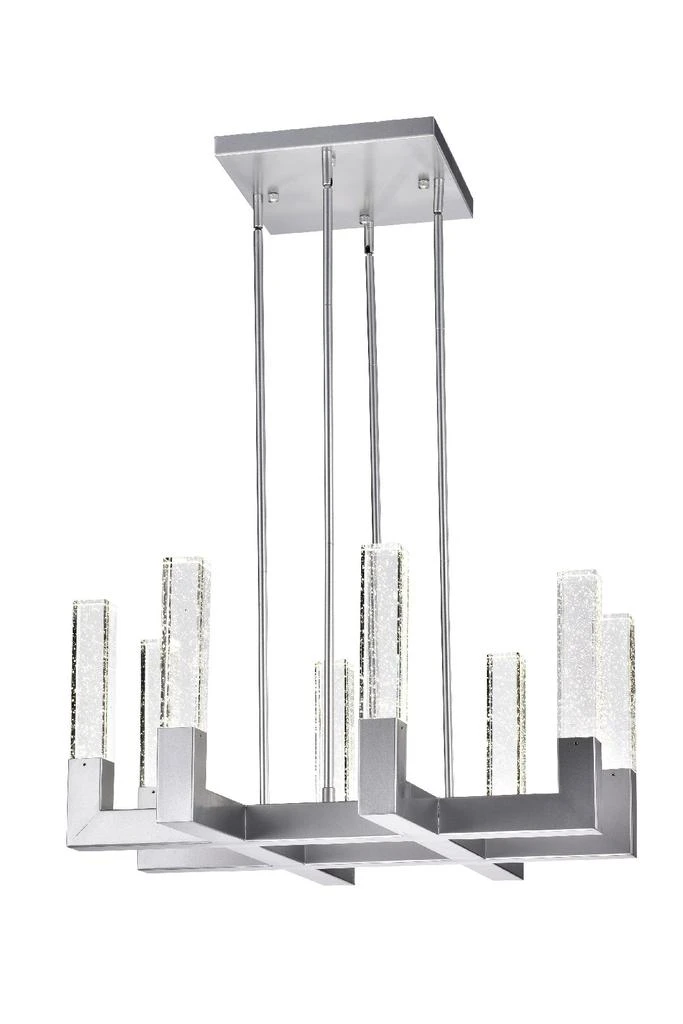 商品Finesse Decor|8 Light Square Crystal Dianyi LED Chandelier   Chrome,价格¥7780,第3张图片详细描述