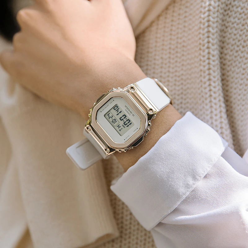 爆款卡西欧女表baby-g防水淡粉小方块手表 商品