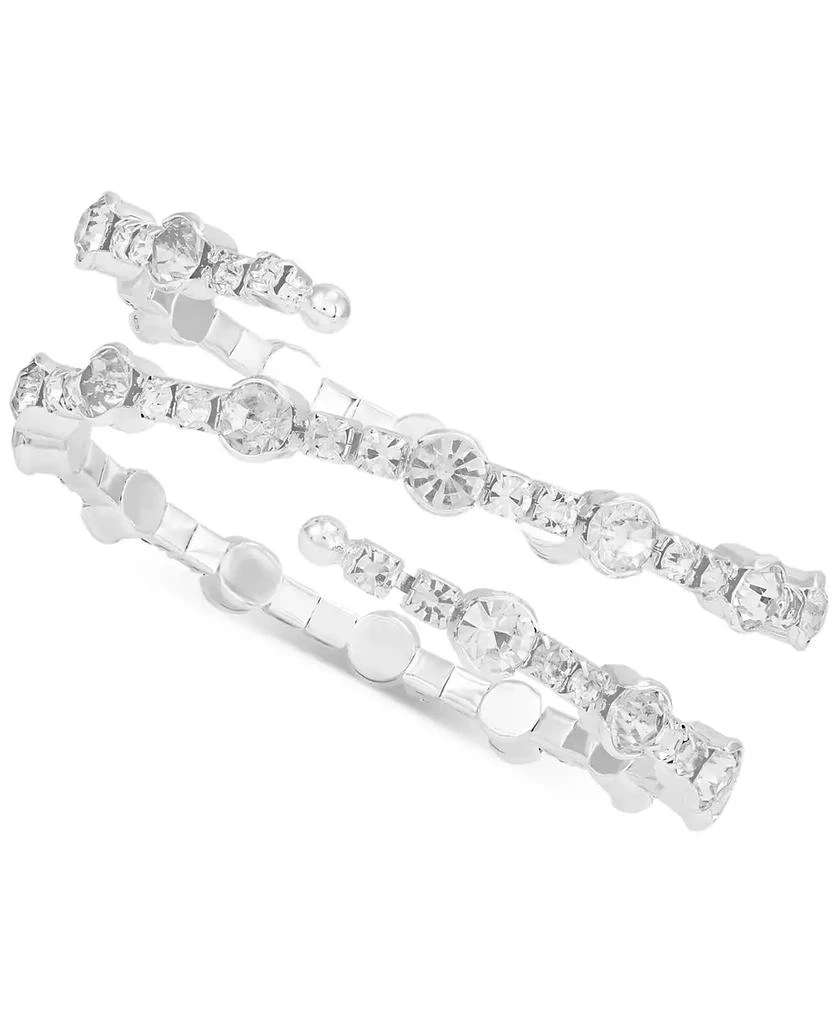 商品GUESS|Silver-Tone Crystal Coil Tension Bracelet,价格¥81,第2张图片详细描述