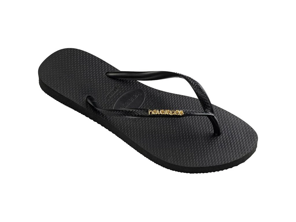 商品Havaianas|Slim Logo Metallic Flip Flops,价格¥245,第2张图片详细描述