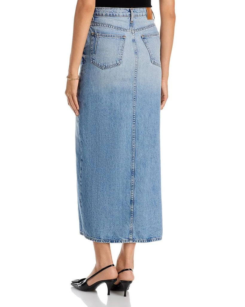 Cotton High Rise Denim Maxi Skirt 商品