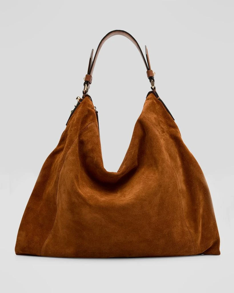 商品Jimmy Choo|Ana Zip Suede Hobo Bag,价格¥10901,第1张图片