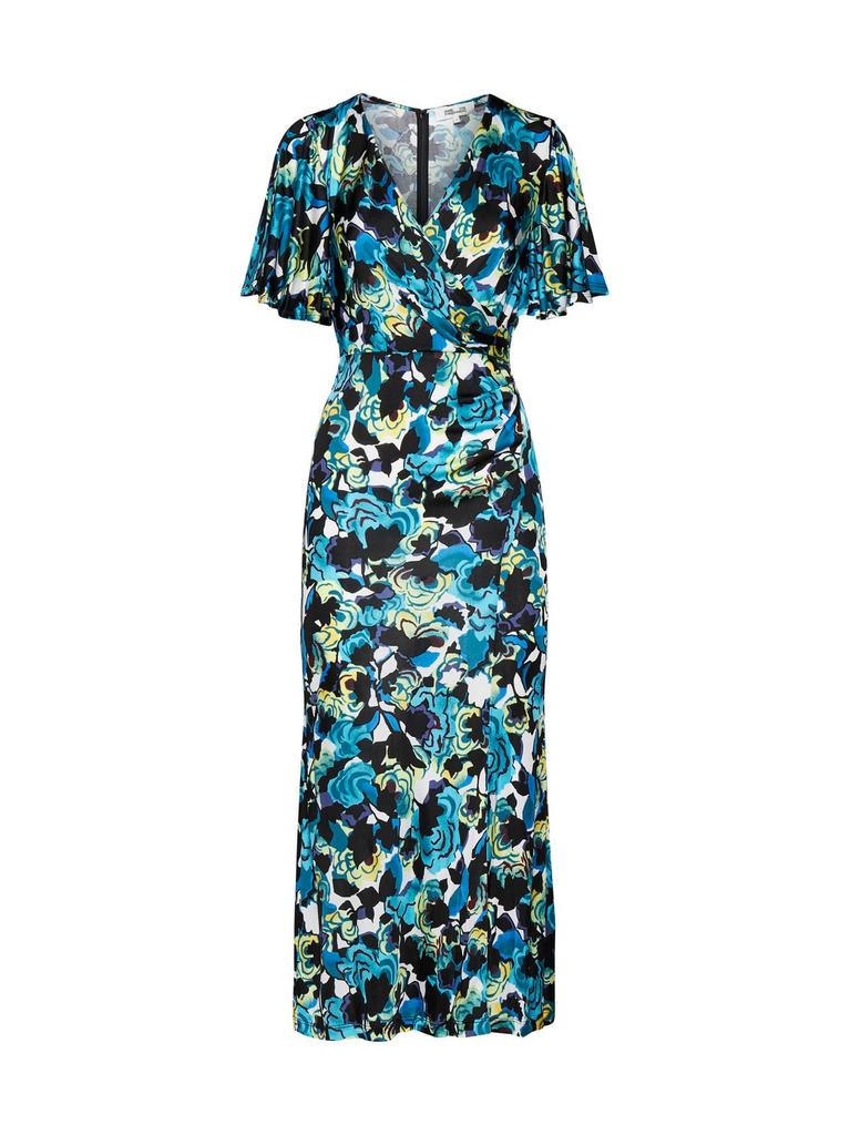 Diane von Furstenberg Short-Sleeved Floral Printed Midi Dress商品第1张图片规格展示