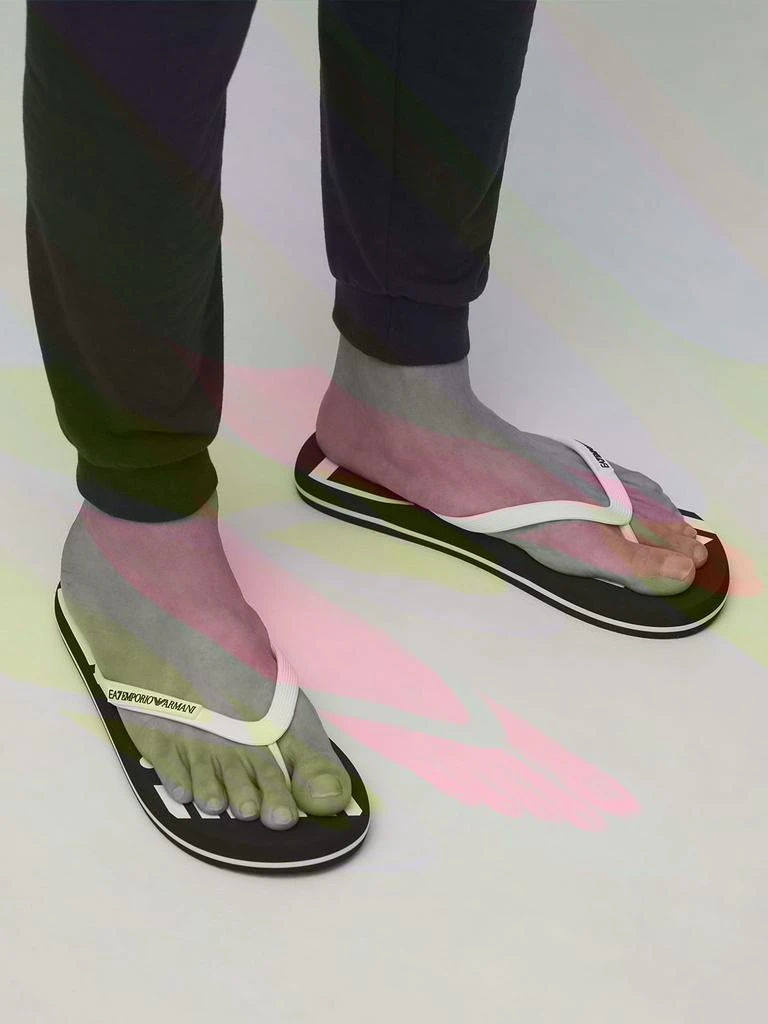 商品Emporio Armani|Logo Rubber Flip Flops,价格¥204,第1张图片详细描述