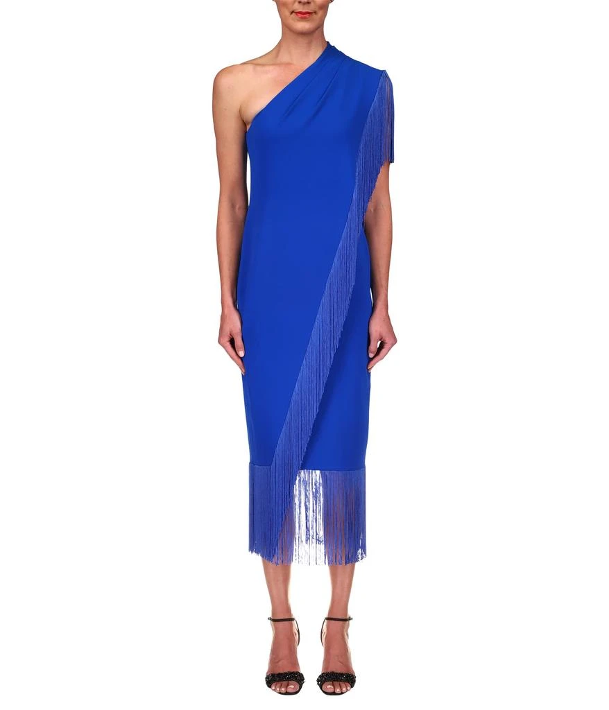 商品Badgley Mischka|Stretch Crepe Fringe Dress,价格¥2131,第1张图片