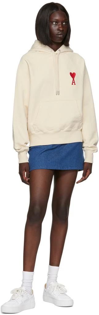 商品AMI|SSENSE Exclusive Beige Ami de Cœur Hoodie,价格¥1262,第4张图片详细描述