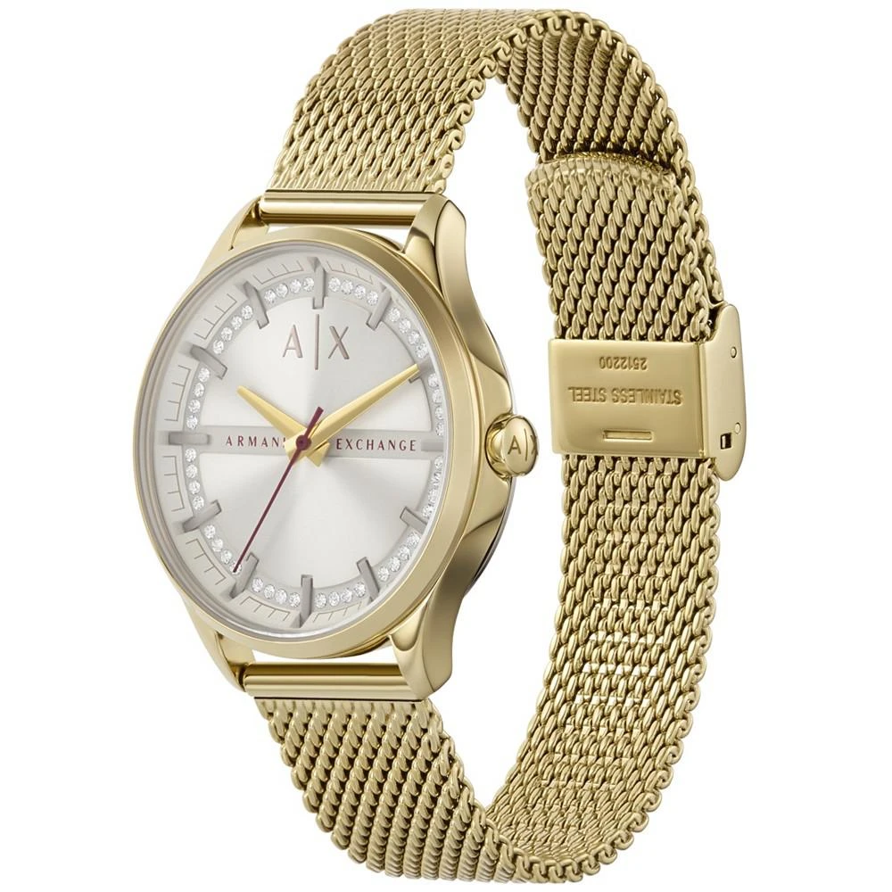 商品Armani Exchange|Women's Lady Hampton Three Hand Gold-Tone Stainless Steel Watch 36mm,价格¥1431,第4张图片详细描述