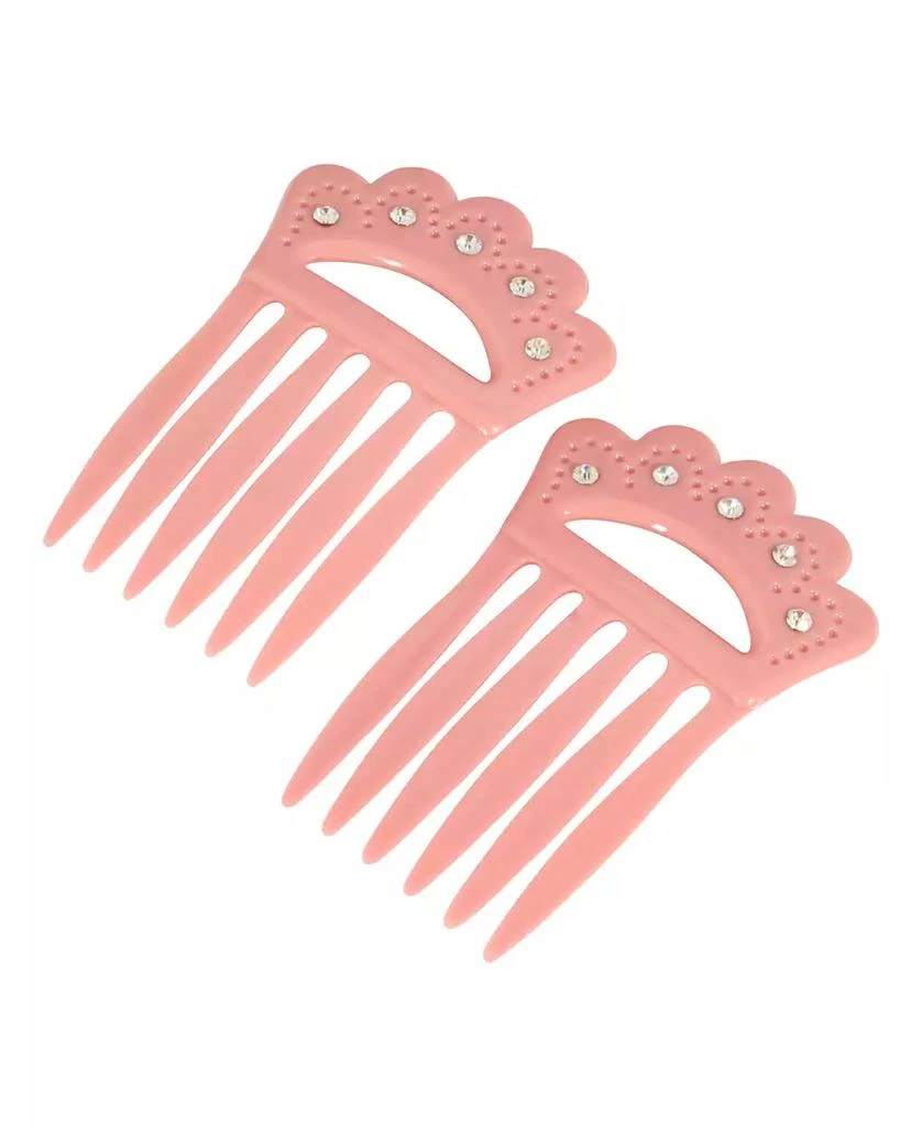 商品2028|Women's Plastic with Clear Crystal Double Hair Comb,价格¥125,第1张图片